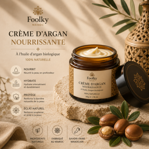 foolky Crème d’Argan Nourrissante — 100% Naturelle